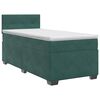 vidaXL Cama box spring con colch&oacute;n Verde oscuro 90 x 200 cm Terciopelo