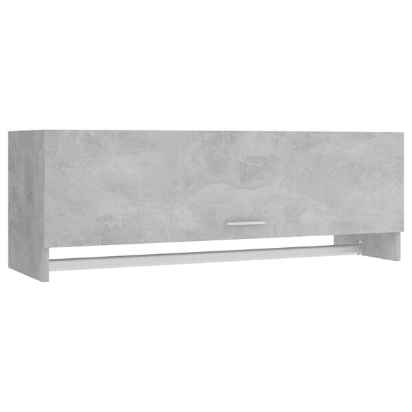 vidaXL Armario de madera contrachapada gris hormig&oacute;n 100x32,5x35 cm