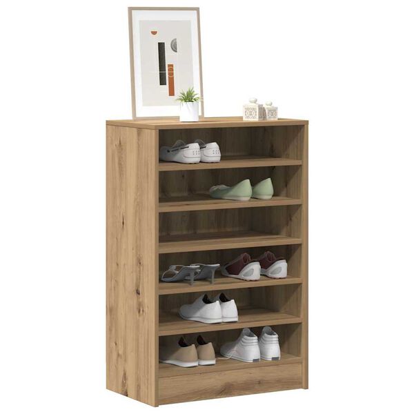 vidaXL Mueble zapatero madera ingenier&iacute;a roble artisan 60x35x92 cm