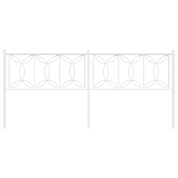 vidaXL Cabecero de metal blanco 200 cm
