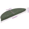vidaXL Felpudos autoadhesivos para escaleras, 30 unidades, 56 x 17 x 3 cm, color verde, semicirculares