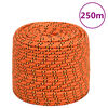 vidaXL Cuerda de barco polipropileno naranja 8 mm 250 m