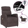 vidaXL Sill&oacute;n de masaje el&eacute;ctrico tela marr&oacute;n oscuro