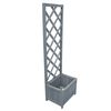 vidaXL Jardinera enrejada madera maciza de abeto 40x30x135 cm