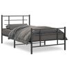 vidaXL Estructura cama sin colchón con estribo metal negro 100x190 cm