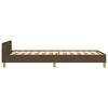 vidaXL Estructura de cama sin colch&oacute;n tela marr&oacute;n oscuro 90x190 cm