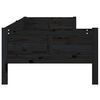vidaXL Sof&aacute; cama madera maciza de pino negro 90x190 cm