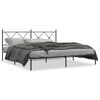 vidaXL Estructura cama sin colch&oacute;n con cabecero metal negro 183x213 cm