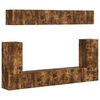 vidaXL Conjunto de mueble de TV 5 uds. Roble ahumado