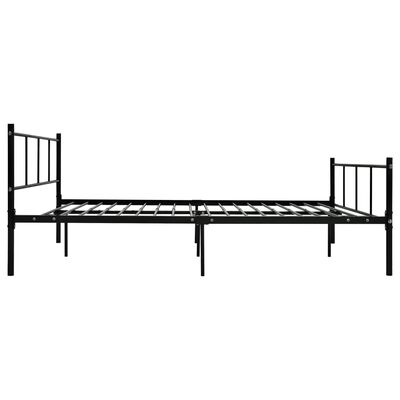 vidaXL Estructura de cama de metal negro 140x200 cm