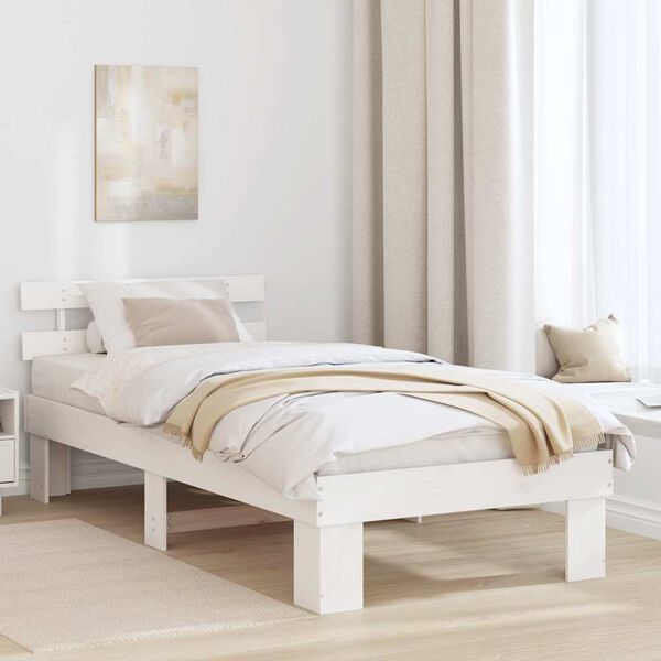 vidaXL Estructura de cama 90 x 200 cm Madera de pino macizo