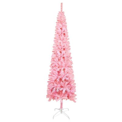 vidaXL Árbol de Navidad delgado rosa 150 cm