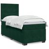 vidaXL Cama box spring con colch&oacute;n terciopelo verde oscuro 80x200 cm