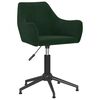 vidaXL Silla de comedor giratoria 6 uds terciopelo verde oscuro