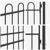 vidaXL Puerta de valla Boxtel de una puerta con arco superior de acero, 1x1,75 m, negro