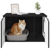 vidaXL Casa para Gatos Negro 85 x 55 x 50,5 cm Madera de ingenier&iacute;a