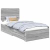 vidaXL Estructura de cama con caj&oacute;n Gris Sonoma 100 x 200 cm