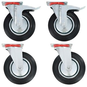 vidaXL Ruedas giratorias 4 unidades 200 mm