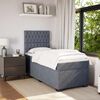 vidaXL Cama box spring con colch&oacute;n terciopelo gris oscuro 80x200 cm