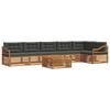 vidaXL Conjunto de sof&aacute;s de exterior 7 uds. Natural y Antracita