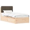 vidaXL Estructura de Cama con Cabecera Tapizada Taup&eacute; 80 x 200 cm
