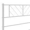 vidaXL Estructura cama sin colch&oacute;n con cabecero metal blanco 107x203cm