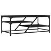 vidaXL Mesa de centro de madera contrachapada negro 100x49x40 cm