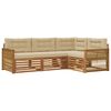 vidaXL Conjunto de sof&aacute;s de exterior 4 uds. Natural y Beige