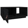 vidaXL Mesa de centro de madera maciza de pino negro 80x50x35,5 cm