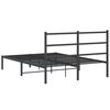 vidaXL Estructura cama sin colch&oacute;n con cabecero metal negro 135x190 cm