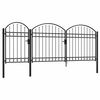 vidaXL Puerta de jard&iacute;n ASSEN con arco superior de acero, 1,75 x 4 m, negro