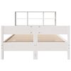 vidaXL Cama con estanter&iacute;a sin colch&oacute;n madera maciza blanca 120x200 cm
