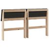 vidaXL Cabecero tapizado Negro 135 cm Madera de pino macizo