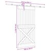 vidaXL Puerta corredera con herrajes madera maciza de pino 100x210 cm