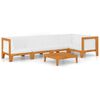 vidaXL Juego muebles de jard&iacute;n y cojines 6 pzas madera maciza acacia