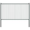 vidaXL Panel de valla Woerden con postes de acero, 1,7 x 0,75 m, antracita