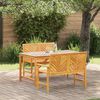 vidaXL Conjunto de Comedor de Jardín 3 pcs Marrón