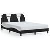 vidaXL Estructura de cama Viana con LED sin colchón negro blanco 120x200 cm
