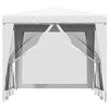 vidaXL Carpa para celebraciones con 4 paredes de malla blanco 2,5x2,5m