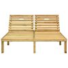 vidaXL Tumbona doble y cojines rojo tinto madera pino impregnada