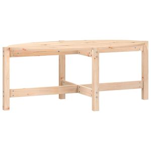 vidaXL Mesa de centro de madera maciza de pino 118x63x45 cm