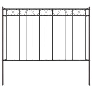 vidaXL Elemento de cerca ASSEN 170 x 130 cm Acero Gris