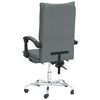 vidaXL Silla de oficina reclinable de tela gris oscuro