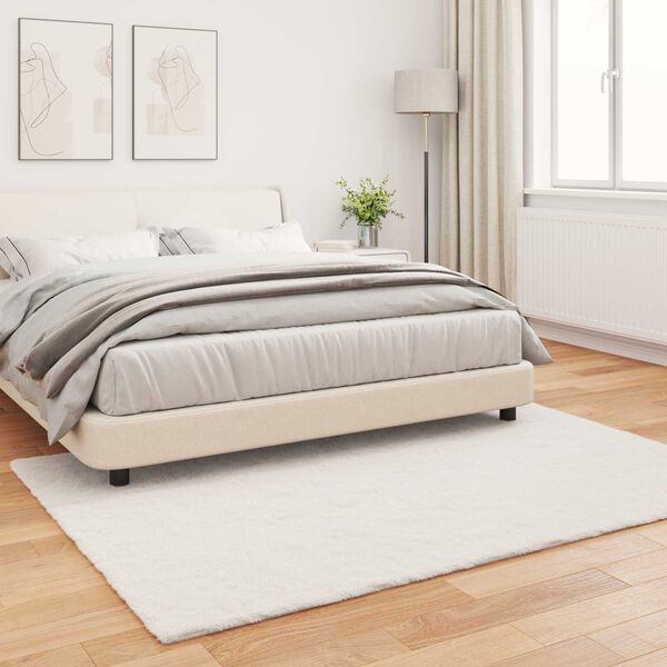 vidaXL Alfombra de Piel Sintética de Conejo Olite Crema 120 x 170 cm