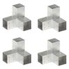 vidaXL Conectores de postes en Y 4 uds metal galvanizado 81x81 mm