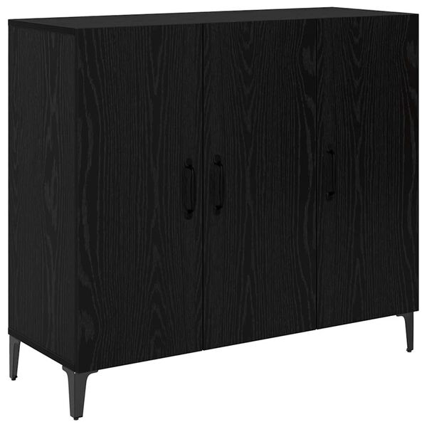 vidaXL Vitrina Roble negro 34 x 90 x 80 cm Madera contrachapada