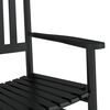 vidaXL Silla mecedora con mesa plegable madera maciza de &aacute;lamo negro