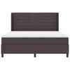 vidaXL Cama Box Spring LED con colch&oacute;n Marr&oacute;n Oscuro 180 x 200 cm tela