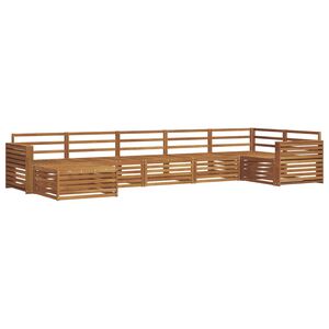 vidaXL Conjunto de sof&aacute;s de exterior 7 uds. Natural