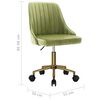 vidaXL Sillas de comedor giratorias 4 unidades terciopelo verde claro